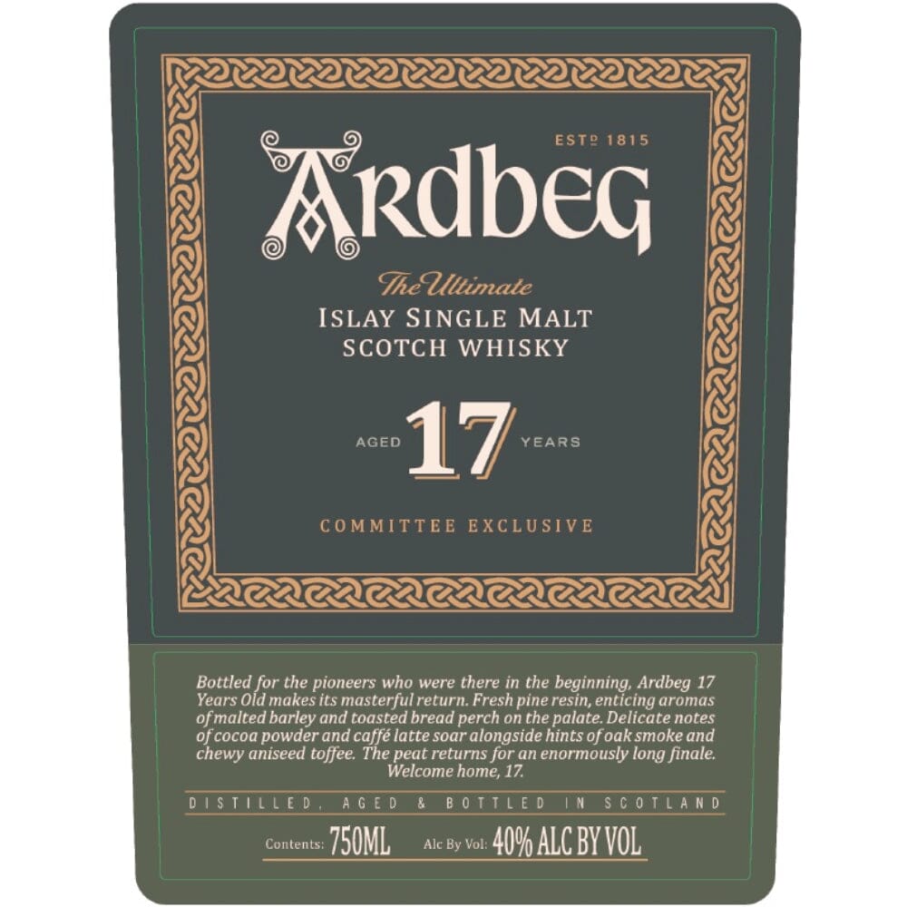 Buy Ardbeg 17 Year Old Committee Exclusive® Online | Scotch Delivered