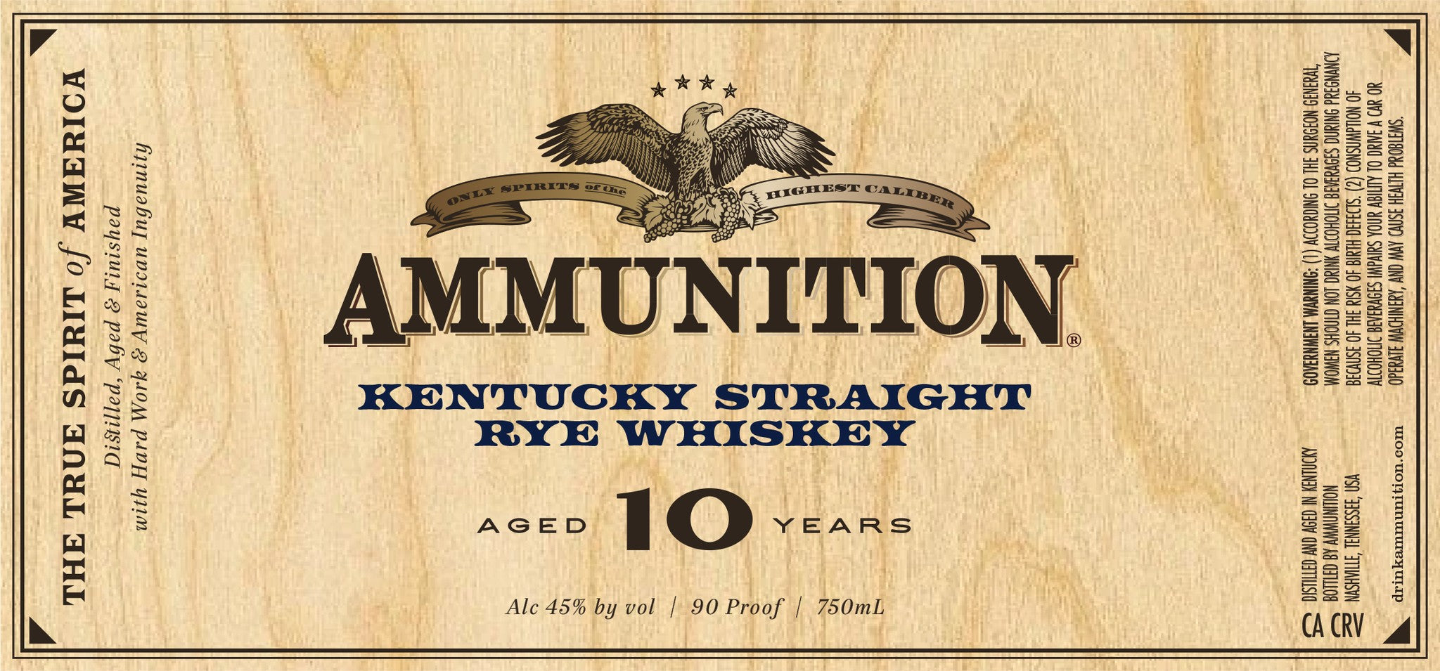 Ammunition Rye Whiskey 90 Pr. 750 Ml