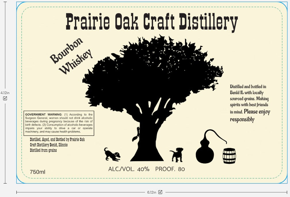Buy Prairie Oak Craft Distillery Bourbon Whiskey Illinois® Online
