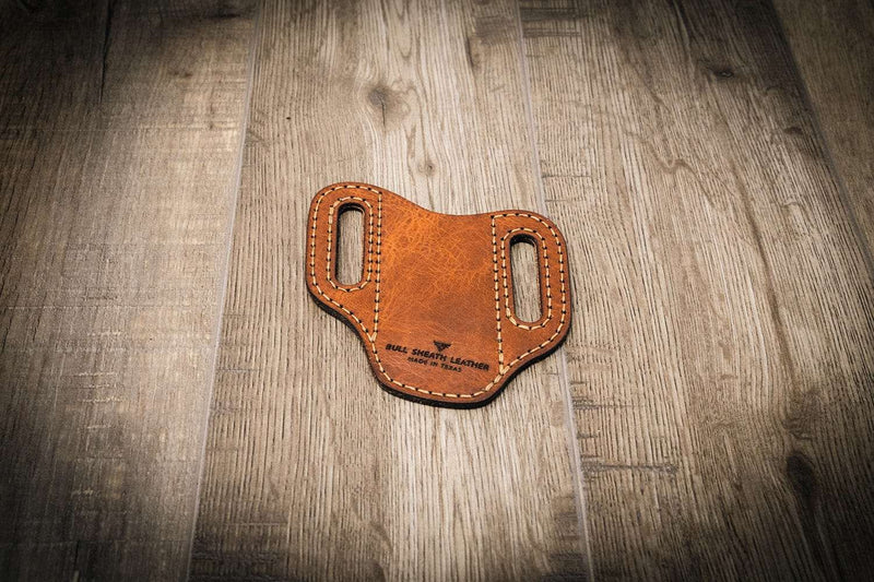 Custom Leather Knife Sheath - Chestnut Brown