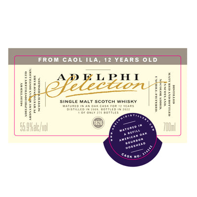 Adelphi Selections Caol Ila 2009 12 Year Old Rare Scotch Whiskey