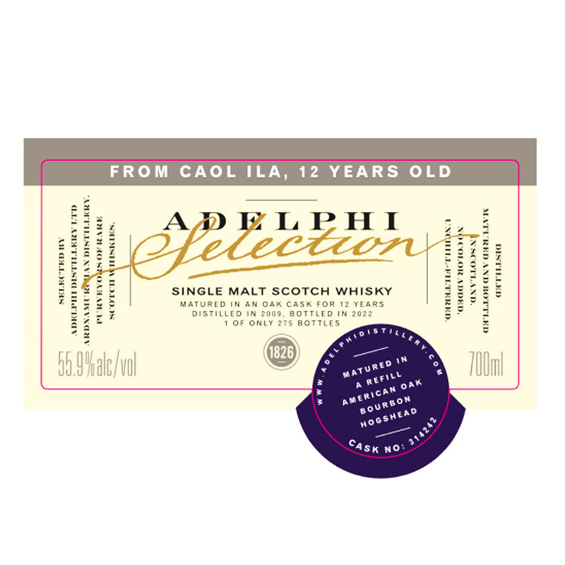 Adelphi Selections Caol Ila 2009 12 Year Old Rare Scotch Whiskey