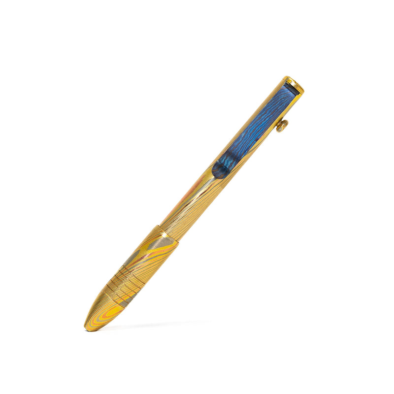 Bolt Action Pen - Full Brass Damascus