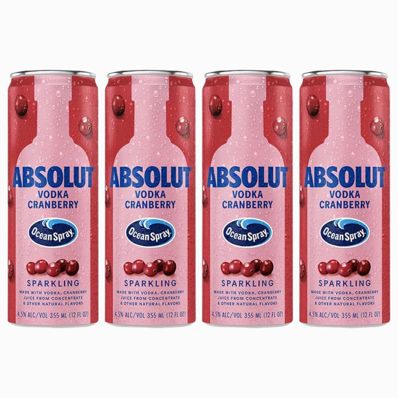 Absolut Ocean Spray Cranberry 4pk