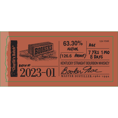 Booker's "Charlie's Batch" 2023-01