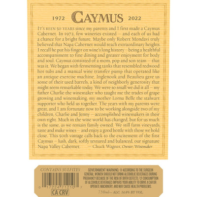 Caymus 50th Anniversary Napa Valley Cabernet Sauvignon 2022