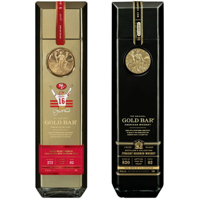 Gold Bar Whiskey Joe Montana Collection Kickoff Glass Gift Set