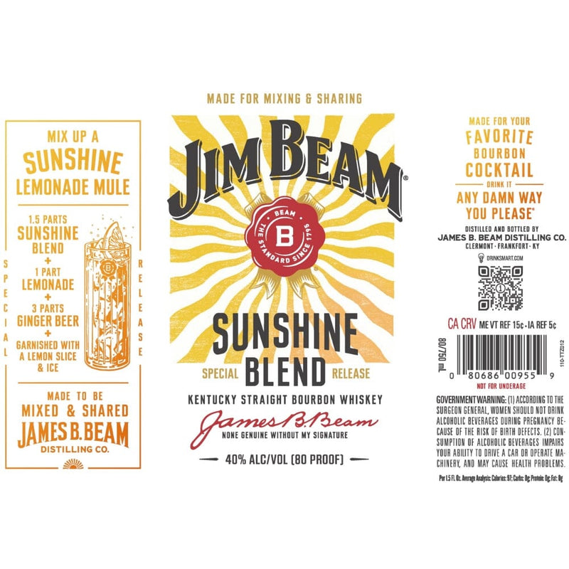 Jim Beam Sunshine Blend Kentucky Straight Bourbon