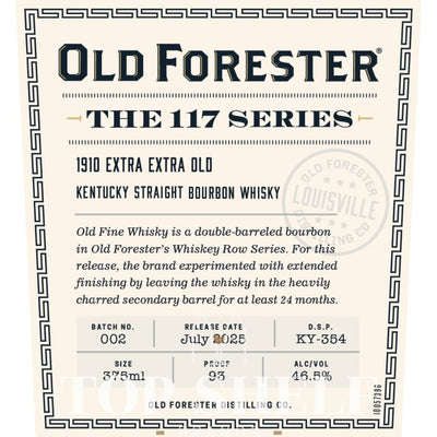 Old Forester The 117 Series Extra Old 2025 Release