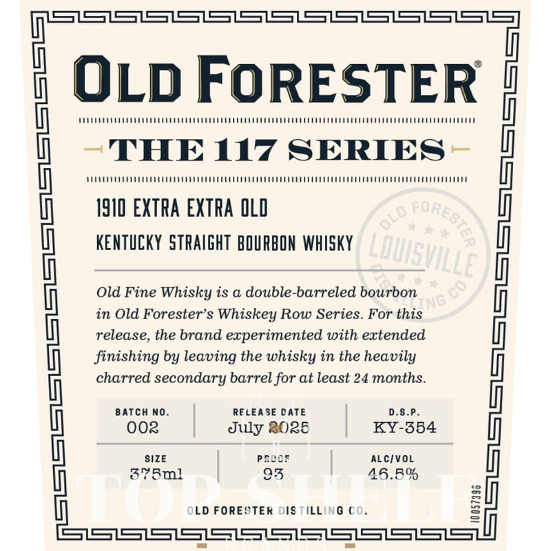 Old Forester The 117 Series Extra Old 2025 Release