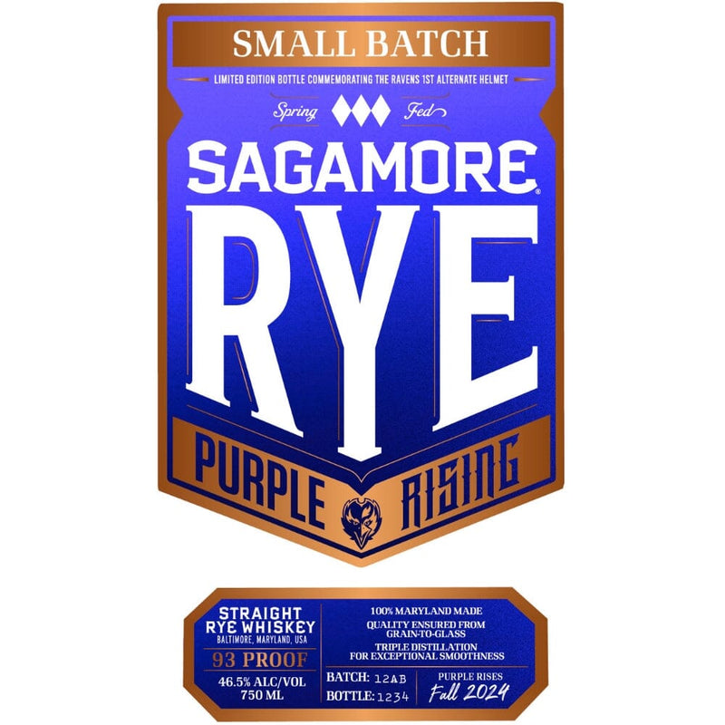 Sagamore Rye Baltimore Ravens "Purple Rising" 2024 Limited Edition