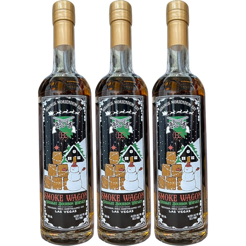 Smoke Wagon Straight Bourbon Christmas 2024 Limited Edition 3pk