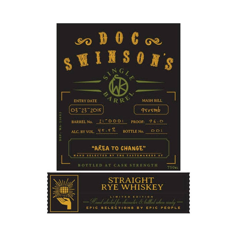 Doc Swinson’s Single Barrel Straight Rye