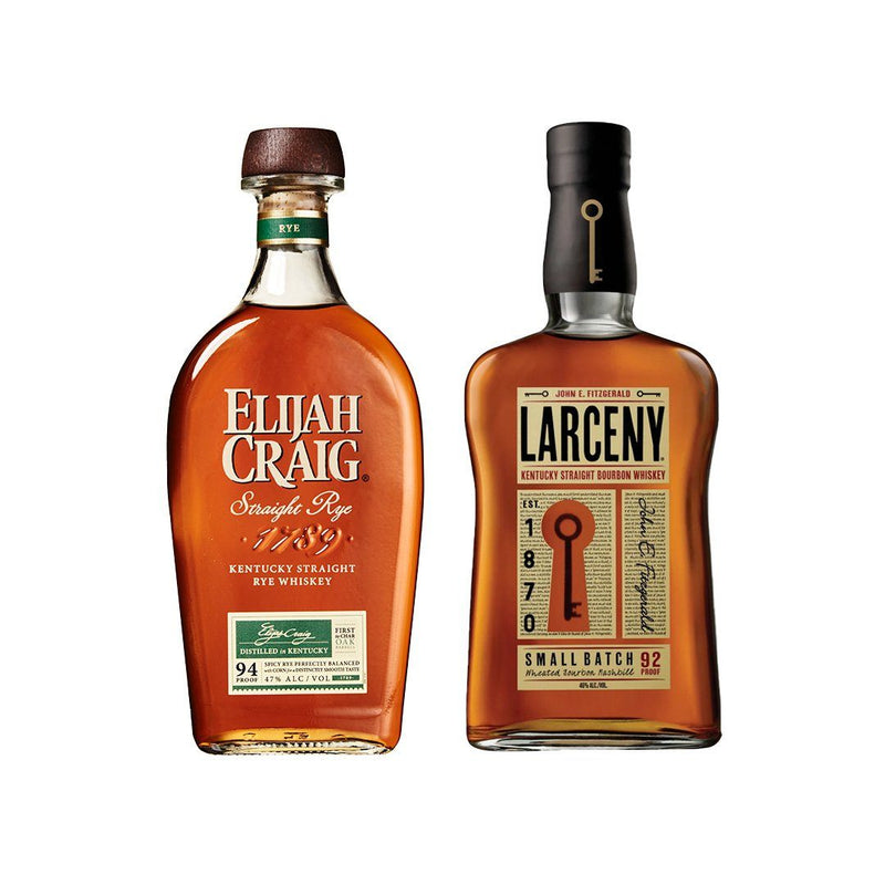 Elijah Craig Straight Rye and Larceny Small Batch Bourbon