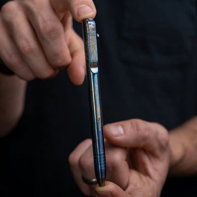 Flame Anodized Slim Bolt Action Pen *Limited Release*