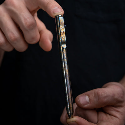 Flame Anodized Slim Bolt Action Pen *Limited Release*
