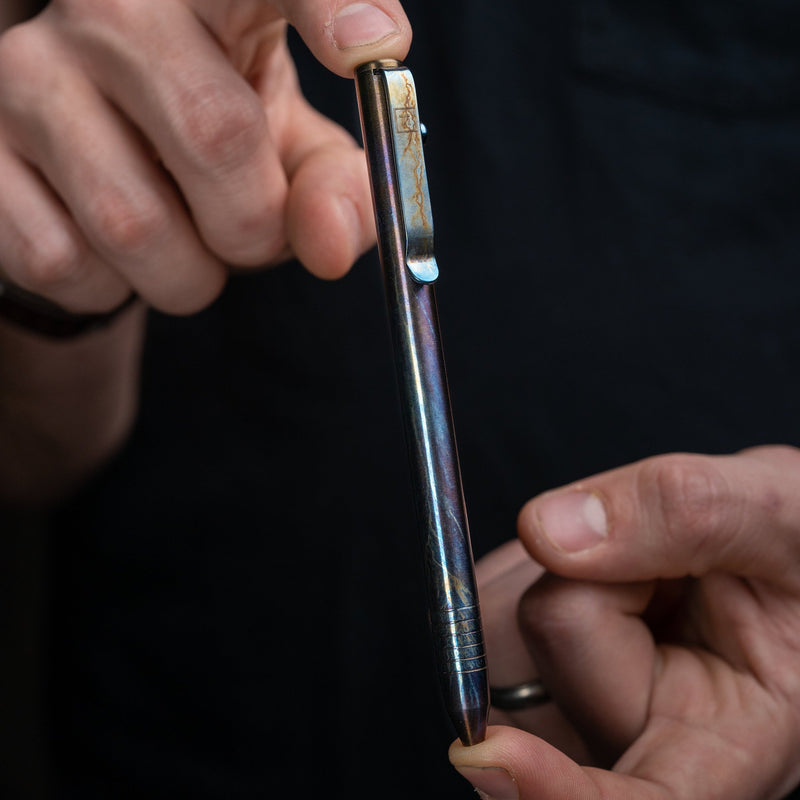 Flame Anodized Slim Bolt Action Pen *Limited Release*