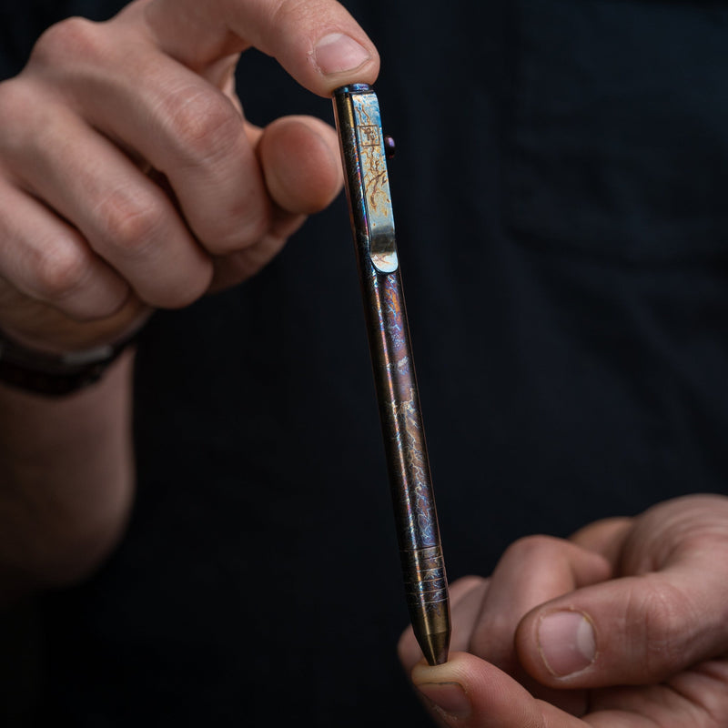 Flame Anodized Slim Bolt Action Pen *Limited Release*