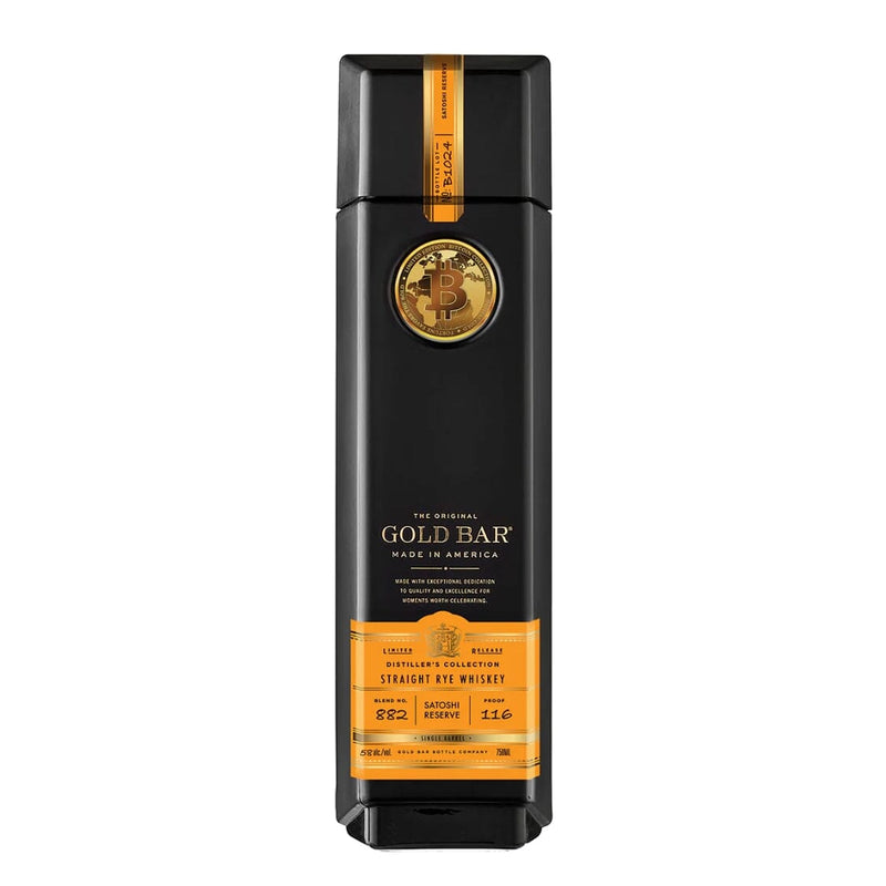Gold Bar Bitcoin Satoshi Reserve Whiskey Limited Edition