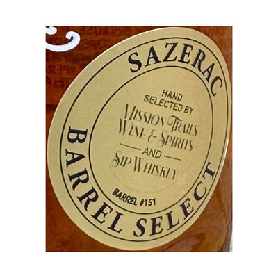 Sazerac Rye Sip Whiskey Single Barrel Select