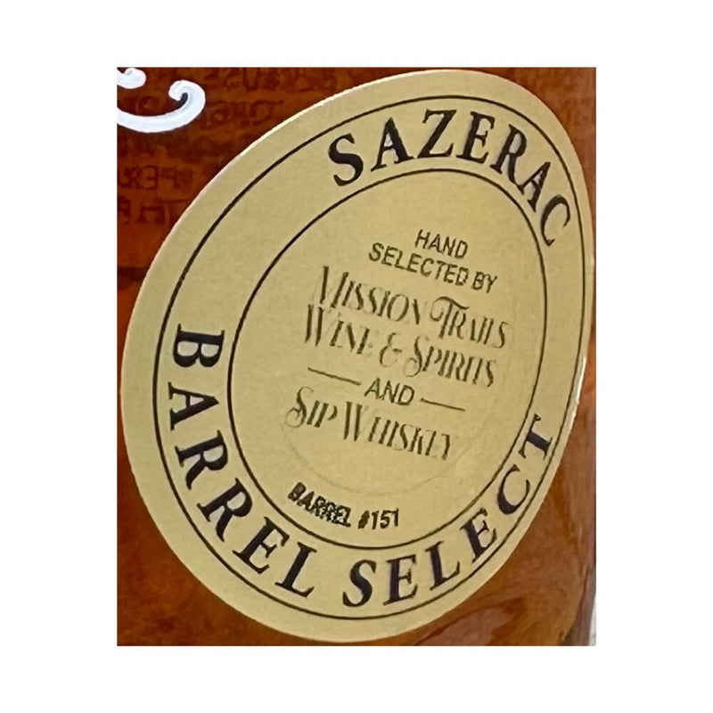 Sazerac Rye Sip Whiskey Single Barrel Select