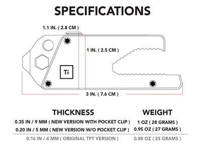 Titanium Pocket Tool Slide