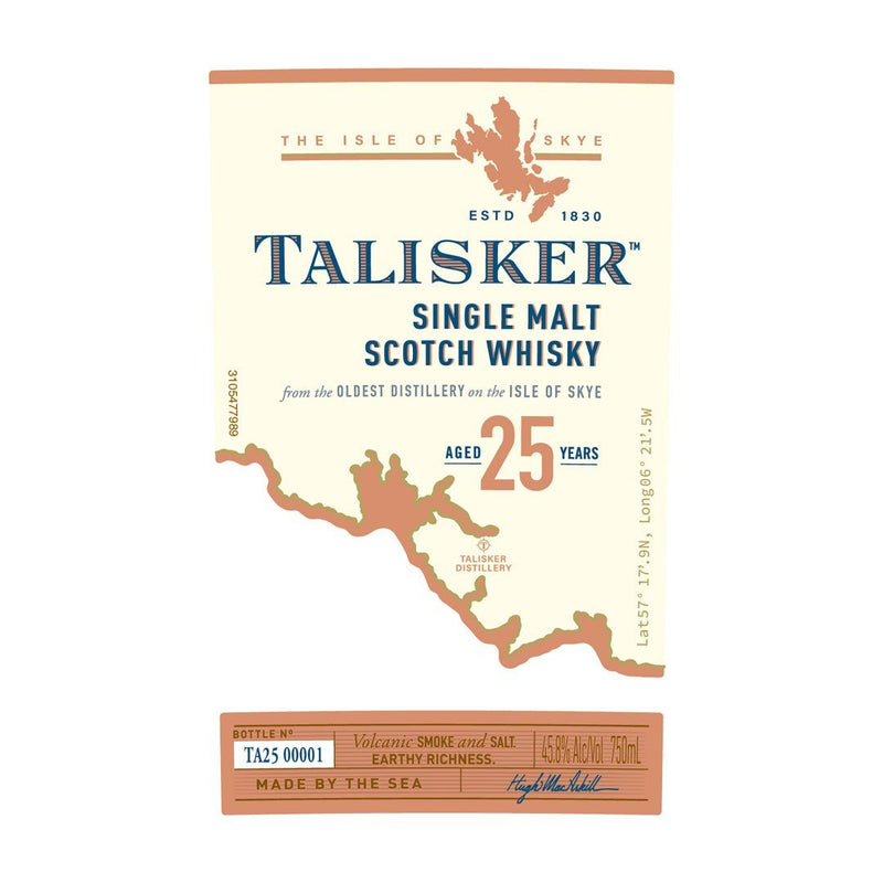 Talisker Single Malt Scotch Whisky 25 Year