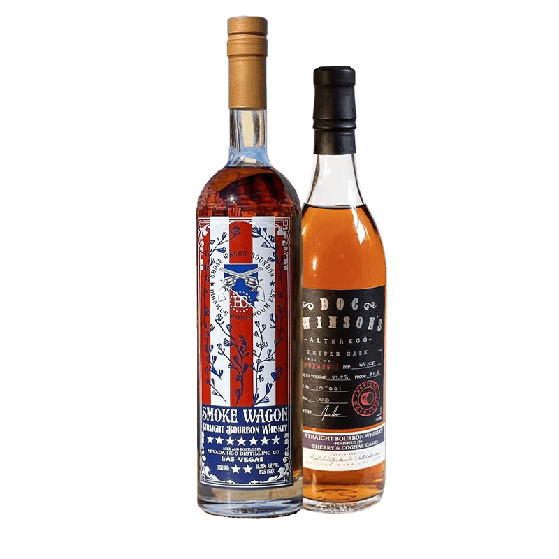 Smoke Wagon Straight Bourbon Red White And Blue +  Doc Swinson Alter Ego Bourbon