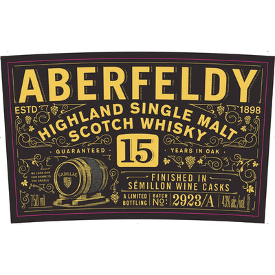 Aberfeldy 15 Year Old Finished in Semillon Wine Casks - Main Street Liquor