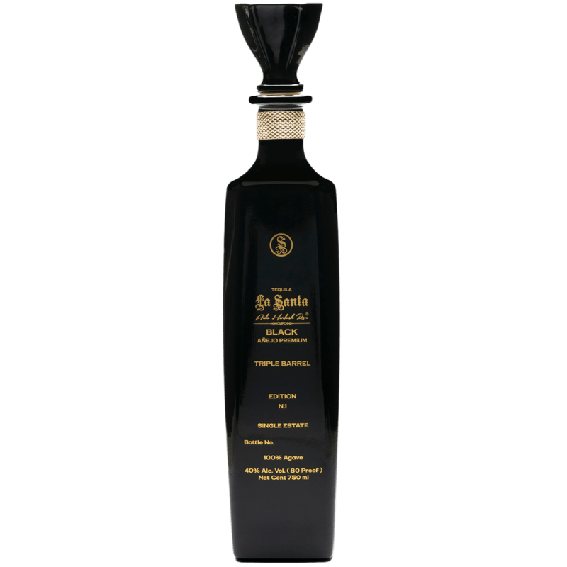 Tequila La Santa Black Añejo Triple Barrel