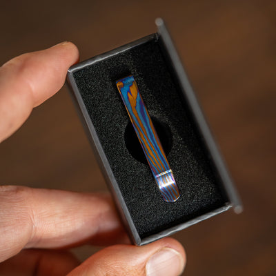 Titanium Damascus CNC Milled Pocket Clip