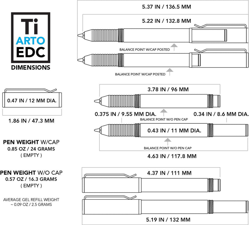 Ti Arto EDC : The Ultimate Refill Friendly Everyday Carry Pen