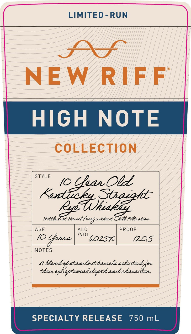Buy New Riff High Note Collection 10 Year Kentucky Straight Rye Whiskey ...