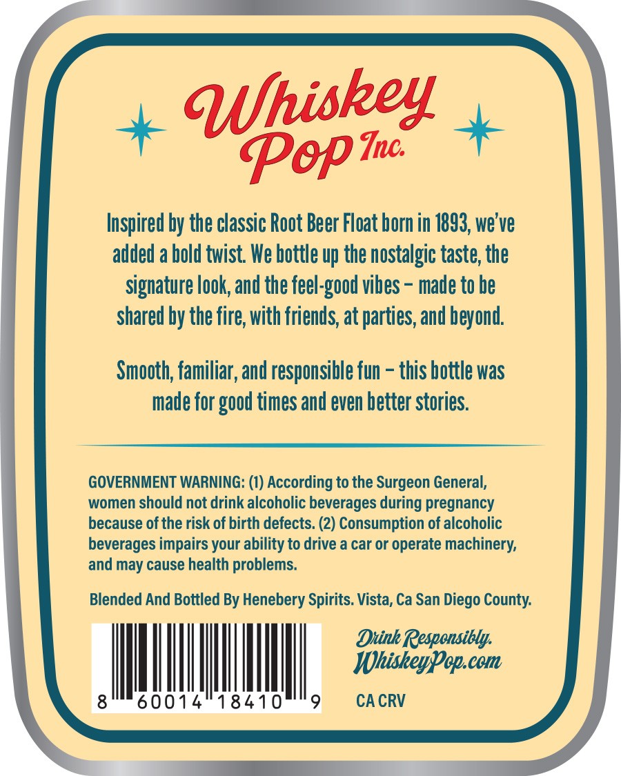 Pop Root Buy Whiskey Pop Root Beer Float Flavored Whiskey 70 Proof® Online ...