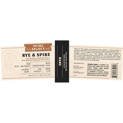 Oak & Eden Rye & Spire Single Barrel - Main Street Liquor