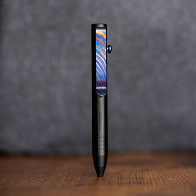 Titanium Damascus Pen Clip
